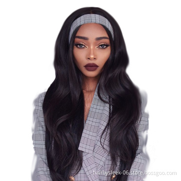 Rebecca color 38 inches long natural High Temperature wholesale hair wigs deep wave synthetic hair headband wig for black women